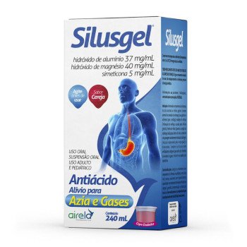 Silusgel Suspensão Oral 240ml + Copo Dosador Sabor Cereja 