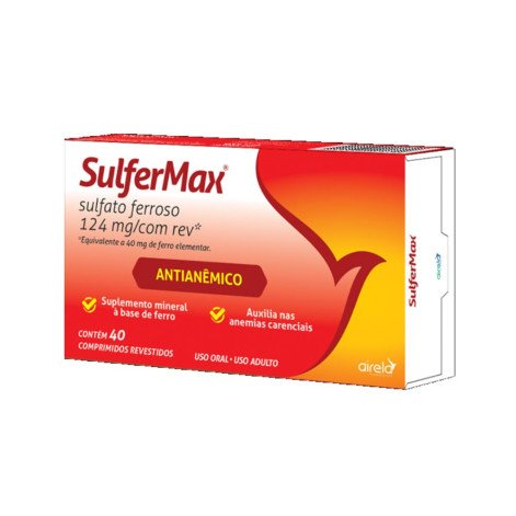Sulfermax 40mg Antianêmico com 40 comprimidos