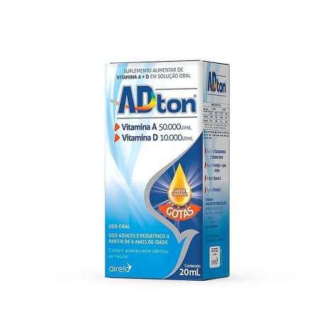 Adton Solução Gotas 50.000 +10.000Ui 20Ml Vitamina A + D