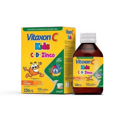 Vitamina C + D + Zinco Vitaxon C Kids Solução Oral Sabor Laranja 120Ml