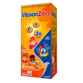VitaxonZitos Tripla Kids Sabor Mix de Frutas com 60 Comprimidos Mastigáveis