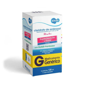 Cloridrato de Ambroxol 30mg/5ml Xarope 120ml EMS Genérico