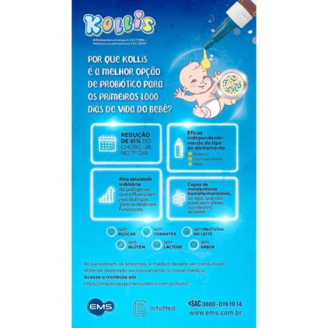 Suplemento Alimentar Gastrointestinal Pediátrico Kollis Gotas 8ml