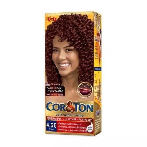 Tintura Permanente Cor & Ton Vermelho 4.66 Bordeaux