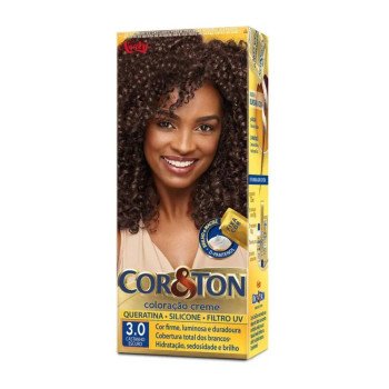 Tinta de Cabelo Permanente Cor&Ton Niely - 3.0 Castanho Escuro