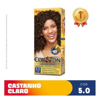 Tinta de Cabelo Permanente Cor&Ton Niely - 5.0 Castanho Claro