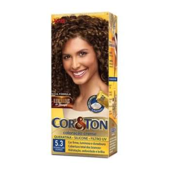 Tinta de Cabelo Permanente Cor&Ton Niely - 5.3 Castanho Claro Dourado