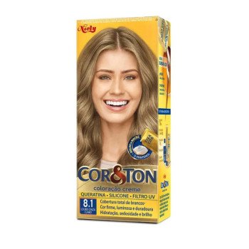 Tinta de Cabelo Permanente Cor&Ton Niely - 8.1 Louro Cinza Claro