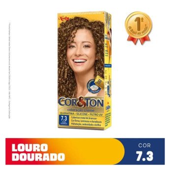 Tinta de Cabelo Permanente Cor&Ton Niely - 7.3 Louro Dourado