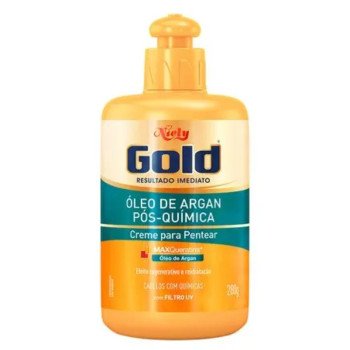 Niely Gold Óleo de Argan Pós Química Creme de Pentear 280g