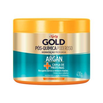 Niely Gold Óleo de Argan Pós Química - Máscara de Hidratação Profunda 430g