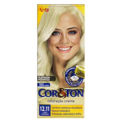 Tinta de Cabelo Permanente Cor&Ton Niely - 12.11 Louro Platinado