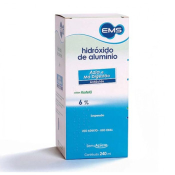 Antiácido Hidróxido de Alumínio 61,5mg EMS Sabor Hortelã Suspensão Oral 240ml
