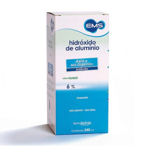 Antiácido Hidróxido de Alumínio 61,5mg EMS Sabor Hortelã Suspensão Oral 240ml