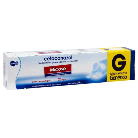 Cetoconazol 20mg/g Creme Dermatológico 30g EMS Genérico