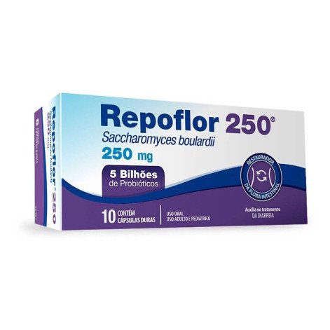 Repoflor 250 Com 10 Cápsulas de 250mg Legrand