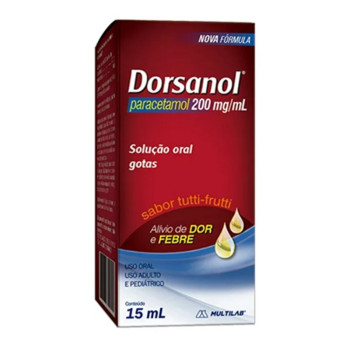 Dorsanol Paracetamol 200Mg/Ml Gotas Sabor Tutti-Frutti 15Ml