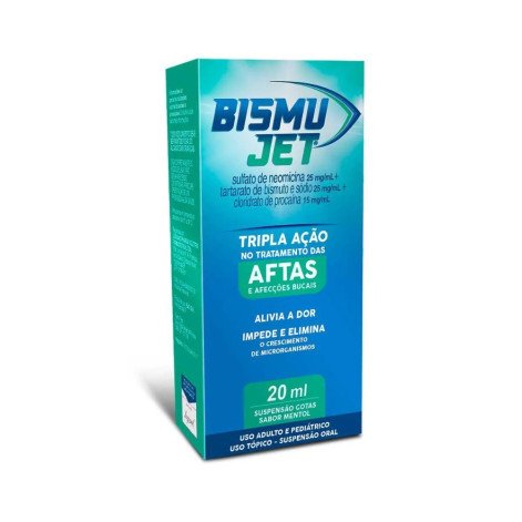 Bismu-Jet 25mg/ml + 25mg/ml + 15mg/ml Suspensão Gotas 20ml
