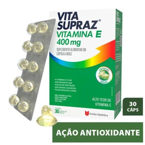 Vitamina E Vita SuprAZ Com 30 Cápsulas Moles