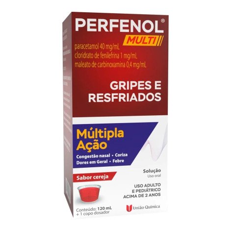 Perfenol Multi 40mg/ml + 1mg/ml + 0,4mg/ml União Química com Copo Dosador Solução Oral 120ml