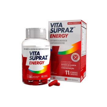 Suplemento Alimentar Vita SuprAZ Energy Uniao Química 30 Comprimidos Revestidos