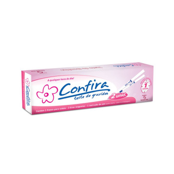 Teste De Gravidez Confira Tira + Coletor 2 Unidades