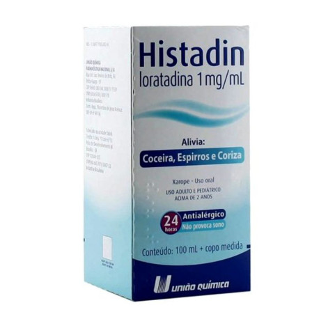 Histadin 1Mg Xarope Com 100Ml União Química