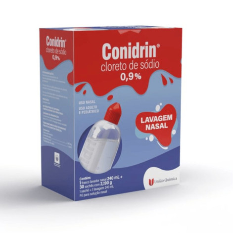 Conidrin 0,9% Nasal Adulto E Pediátrico 1 Frasco 240Ml + 30 Sachês