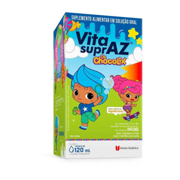 Polivitamínico Vita SuprAZ Os Chocolix Algodão Doce 120ml