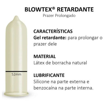 Camisinha Blowtex Prazer Prolongado Efeito Retardante 3 unidades