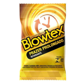 Camisinha Blowtex Prazer Prolongado Efeito Retardante 3 unidades