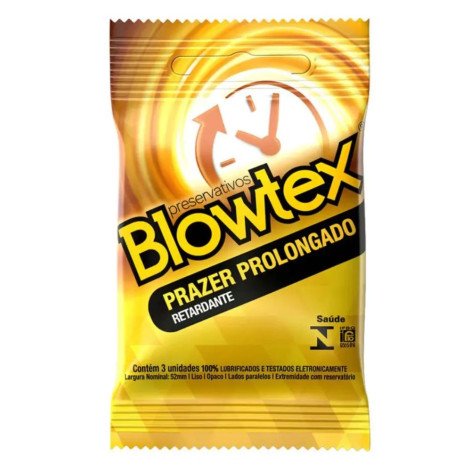 Camisinha Blowtex Prazer Prolongado Efeito Retardante 3 unidades
