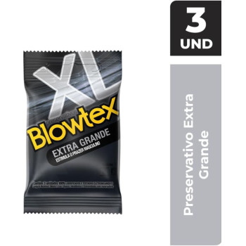 Camisinha Blowtex Extra Gande Com 3 Unidades