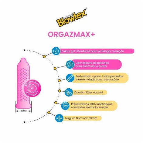 Camisinha Blowtex Orgazmax 3 unidades