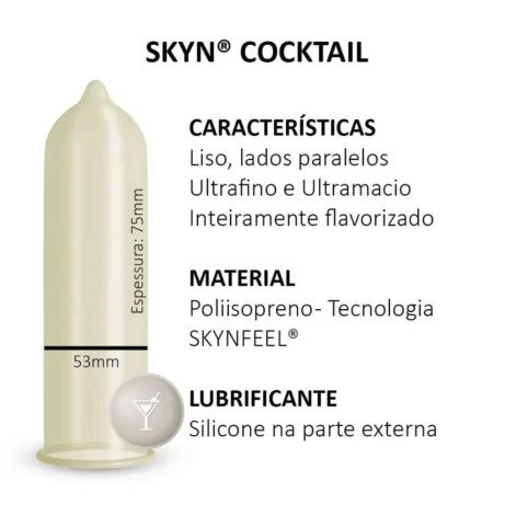 Camisinha Blowtex Skyn Cocktail Com 6 Unidades