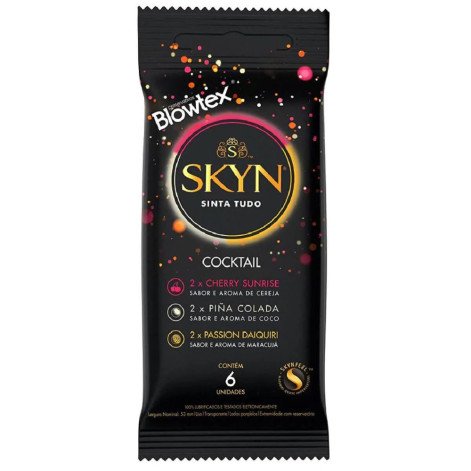 Camisinha Blowtex Skyn Cocktail Com 6 Unidades