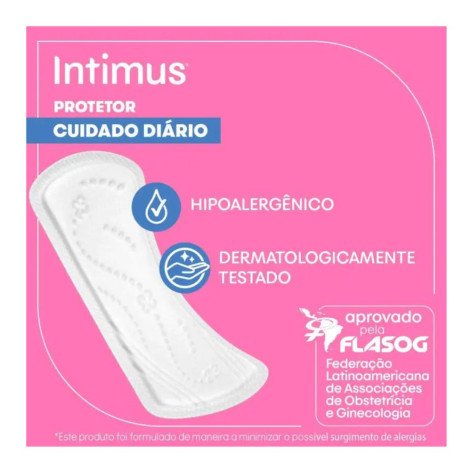 Protetor Diário Intimus Cuidado Diário sem Perfume 40 Unidades
