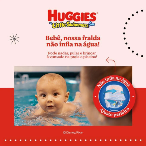 Fralda Huggies Little Swimmers Praia e Piscina M 11 unidades