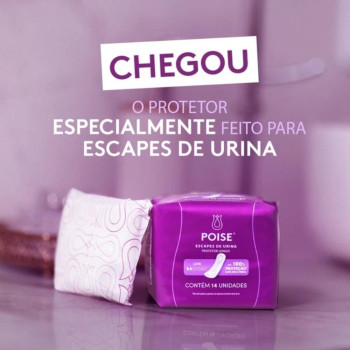 Protetor Diário Poise para Escape de Urina Absorção Leve 14 unidades