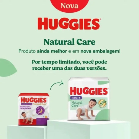 Fralda Roupinha Huggies Natural Care G 60 Unidades