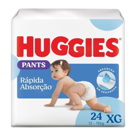 Fralda Descartável Huggies Roupinha Tripla Proteção XG Pacote 24 Unidades