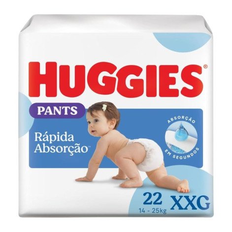 Fraldas Roupinha Huggies Tripla Proteção Tamanho XXG com 22 Unidades