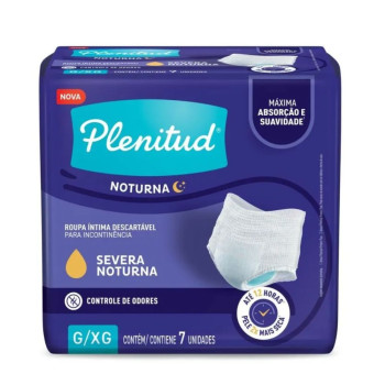 Roupa Íntima Plenitud Noturna para Incontinência G/XG 7 Unidades