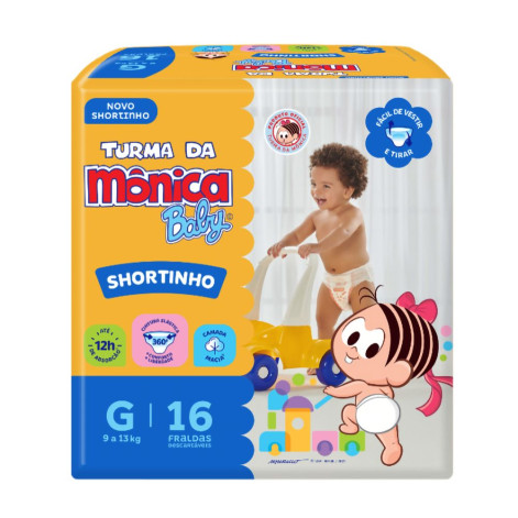 Fralda Turma Monica Short Jumbinho G 16