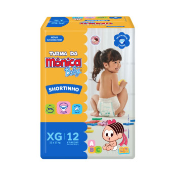 Fralda Turma Monica Short Jumbinho XG 12