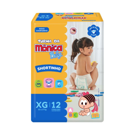 Fralda Turma Monica Short Jumbinho XG 12