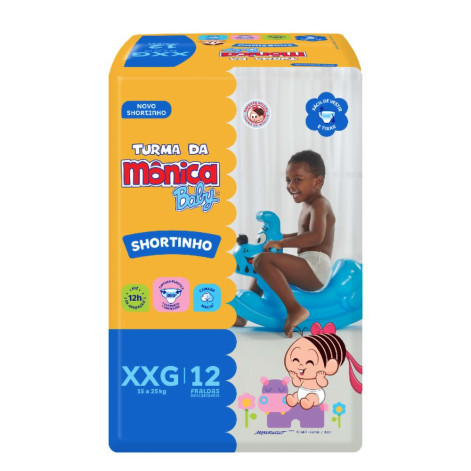 Fralda Turma Da Monica Short Jumbinho XXG 12
