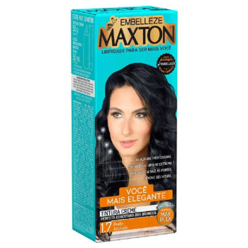 Tinta de Cabelo Permanente Maxton Você Mais Elegante - 1.7 Preto Azulado