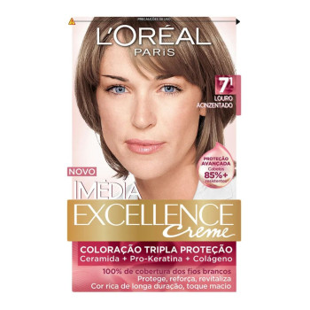 Tinta Imedia Excellence Louro Acinzentado 7.1