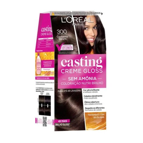 Tinta de Cabelo Casting Creme Gloss L’Oréal Paris - 300 Castanho Escuro